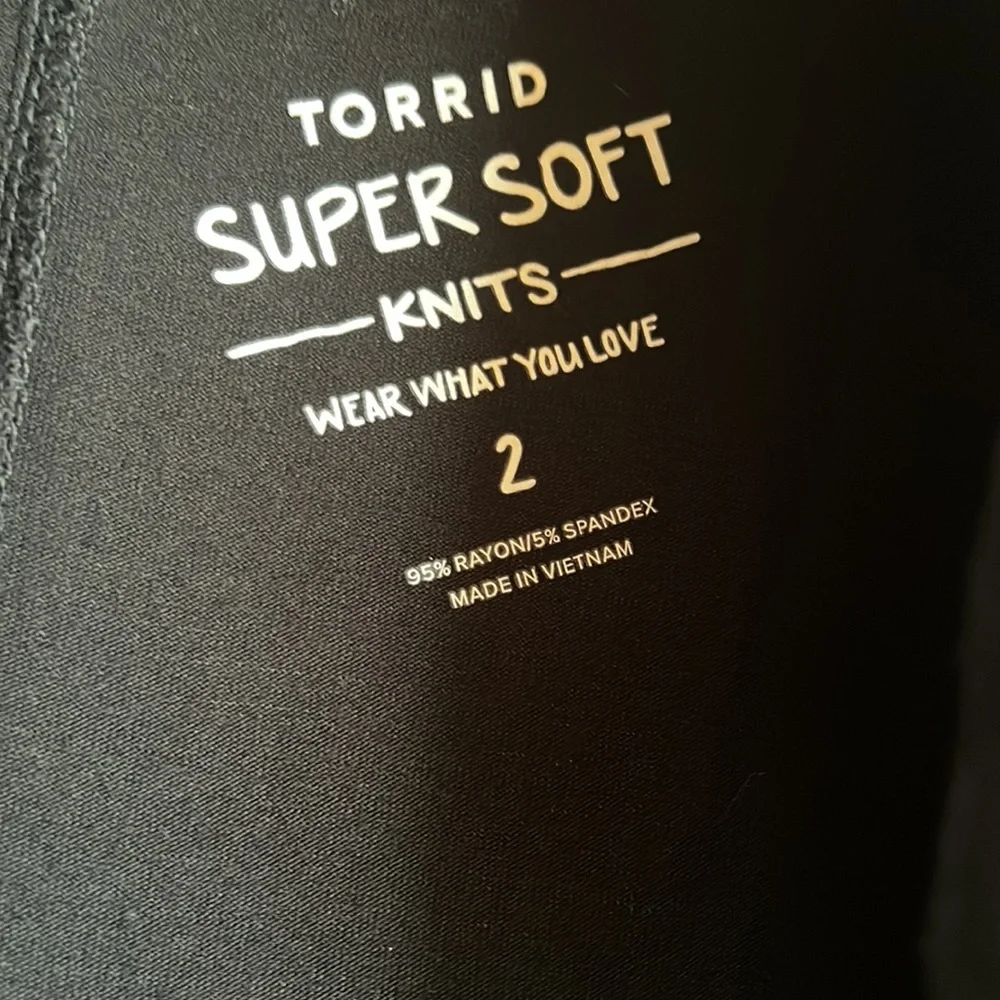 Torrid Black Lace Soft Knit Long Sleeve Top - Picture 5 of 5
